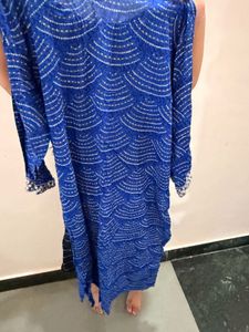 Vibrant Blue Bandhani Print Kurta