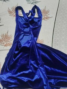 Blue Velvet Maxi Dress