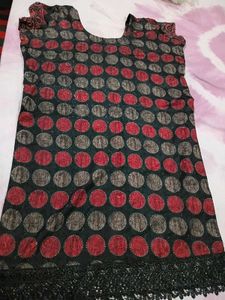 Elegant Polka Dot Kurta Set