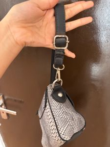 Snakeskin Print Shoulder Bag