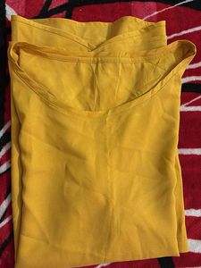 Mustard Yellow Short Sleeve Tunic Top