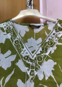 Floral Print Two Piece Kurta Set