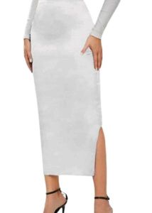 Offer Price Women A- Line Pencil White Skirt