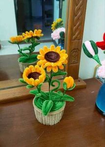 Adorable Sunflower Potted Plant Decor