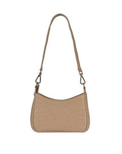Eske Beige Croc Texture Chain Handbag