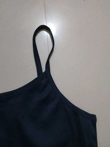 Basic Navy Blue Spaghetti Strap Camisole