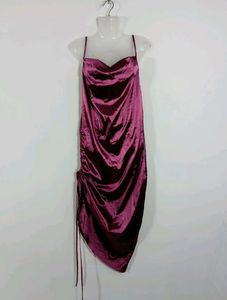 brand new (urbanic)Satin Ruched Midi Dress