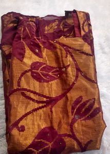 Elegant Silk kurti with Embellishments
