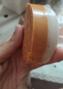 homemade haldi and chandan two layer soap
