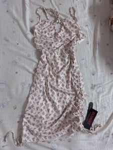 pink fitted dress