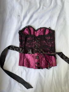 Women's Purple Lace Corset Top