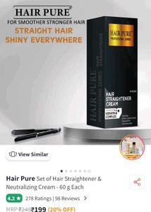 Hair Pure Straightener Cream Set pack of 3
