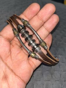 Vulcan Strip Leather Bracelet