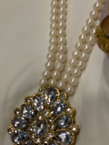 Elegant Pearl Necklace &amp; Bangles Set