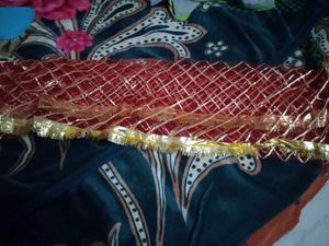 Embellished chunar &amp; 5m saree fabric