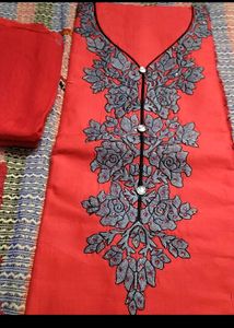 Unstitched Red Suit