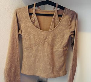 Stylish Long Sleeve Textured Top