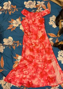 Flowy Floral Off-Shoulder Maxi Dress