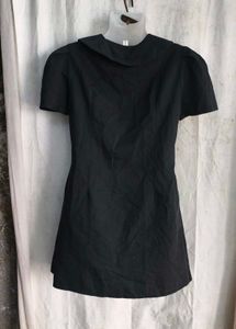 Chic Black Button-Up Shirt Dress