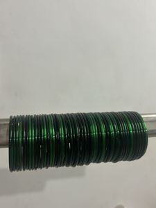 Stackable Emerald Green Glass Bangles