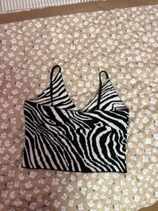 Zebra Print Crop Top