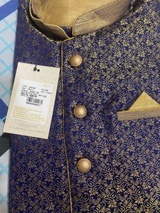 Straight Kurta With Chutidar,Printed Nehru Jacket