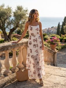 Pintresty Floral Print Summer Maxi Dress