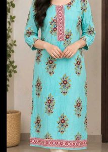 Beautiful Blue Floral Kurta