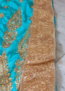 Amazing sea Green Colour beautiful Sare For You!