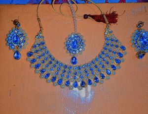 Kundan Necklace Set with Earrings & Maang Tikka
