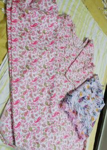 Elegant Pink Paisley Kurta Set with Dupatta