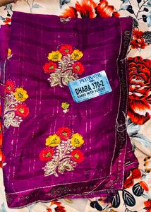Embroidered Saree with Blouse