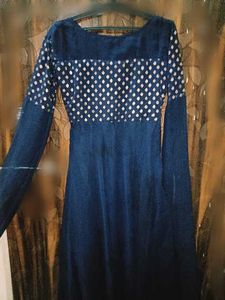 Elegant Blue Kurta with White Embellishments💫❤