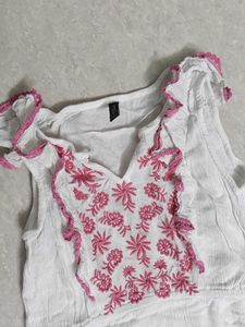 White Embroidered Dress