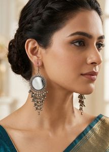 New Mirror Work Jhumka Earrings