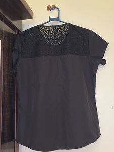 Black mesh top