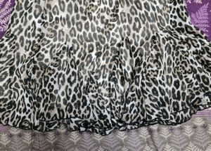 Leopard Print Ruffle Mini Skirt