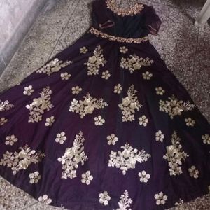 beautiful heavy wine gown