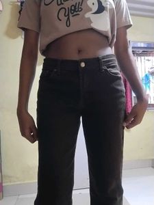 Y2K Low Waist Brown Flare Leg Trousers