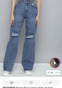 sassafras Stylish Blue Wide Leg Jeans