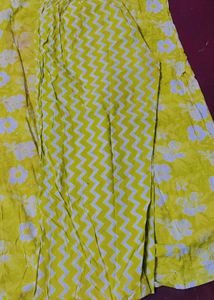 Vibrant Yellow Floral Kurta