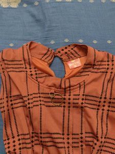 Cute Checked Tunic Top