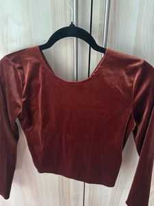 velvet crop top