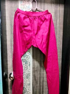 Vibrant Pink Cotton Churidar