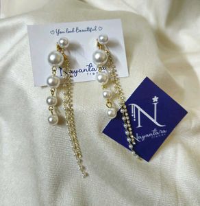 Korean 2 In I Pearl Drop Earring
