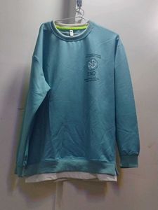 Blue Layered Crewneck Sweatshirt