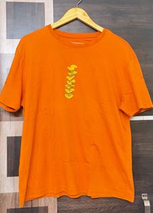 Vibrant Orange Graphic T-Shirt