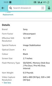Sony DSC-W310 12.1MP Digital Camera with 4x Wide A