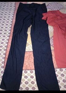 Comfortable Blue Pants &amp; Coral Top Set