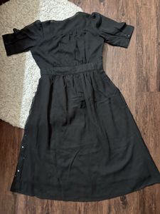 Sparkling Black Midi Dress
